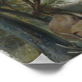 Paarden in de Porch (door Albrecht Adam) Poster (Hoek)