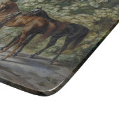 Paarden in de Porch (door Albrecht Adam) Snijplank (Hoek)