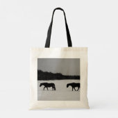 Paarden in de sneeuw bta tote bag (Achterkant)