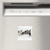 Paarden in de sneeuw magneet (Insitu (Vaatwasser))