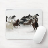 Paarden in de sneeuw muismat (Met muis)
