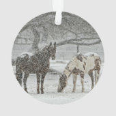 Paarden in de sneeuw ornament (achterkant)