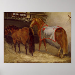 Paarden in de Stables Poster