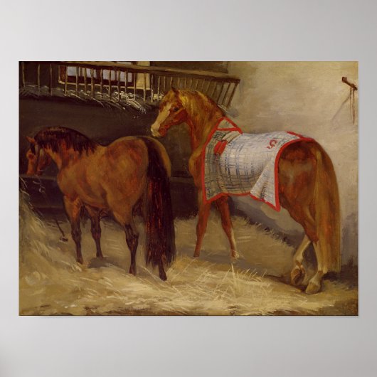 Paarden in de Stables Poster (Voorkant)