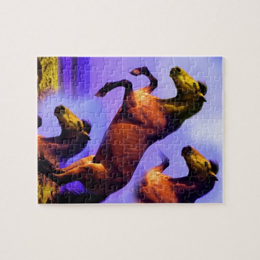 Paarden in de tijd legpuzzel (Horizontaal)