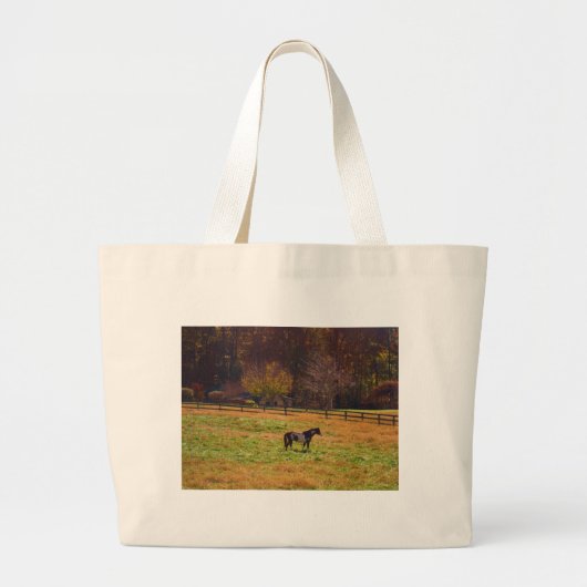 Paarden in de verte grote tote bag (Voorkant)