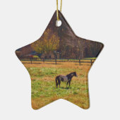 Paarden in de verte keramisch ornament (Links)