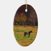 Paarden in de verte keramisch ornament (Rechts)