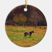 Paarden in de verte keramisch ornament (Voorkant)