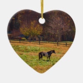 Paarden in de verte keramisch ornament (Voorkant)