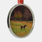 Paarden in de verte metalen ornament (Rechts)