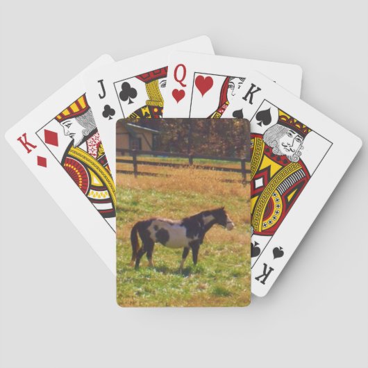 Paarden in de verte pokerkaarten (Achterkant)