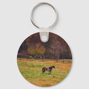 Paarden in de verte sleutelhanger