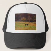 Paarden in de verte trucker pet (Voorkant)