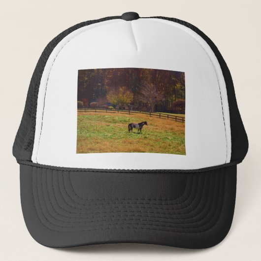 Paarden in de verte trucker pet (Voorkant)