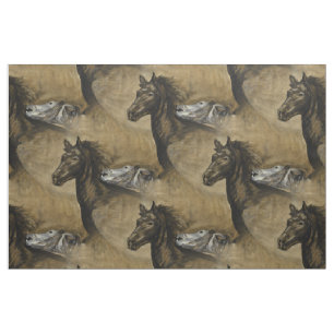 Paarden in de Waterverf van de liefde die J.Korp s Stof