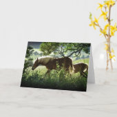 Paarden in de wei kaart (Gele Bloem)