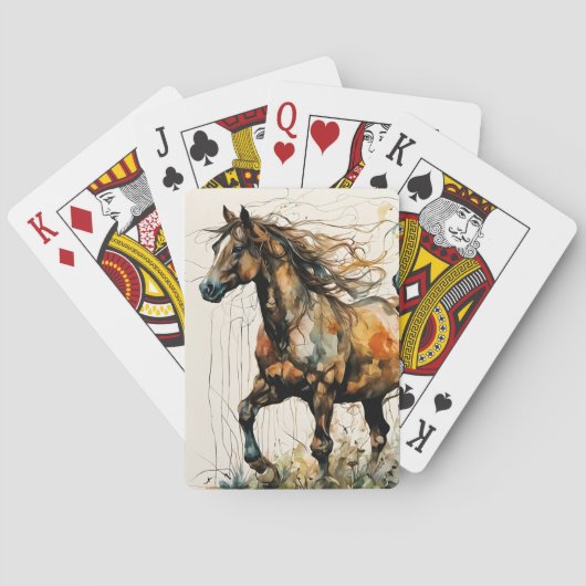 Paarden in de Weide Pokerkaarten (Achterkant)