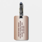 Paarden in de winter bagagelabel (Achterkant verticaal)