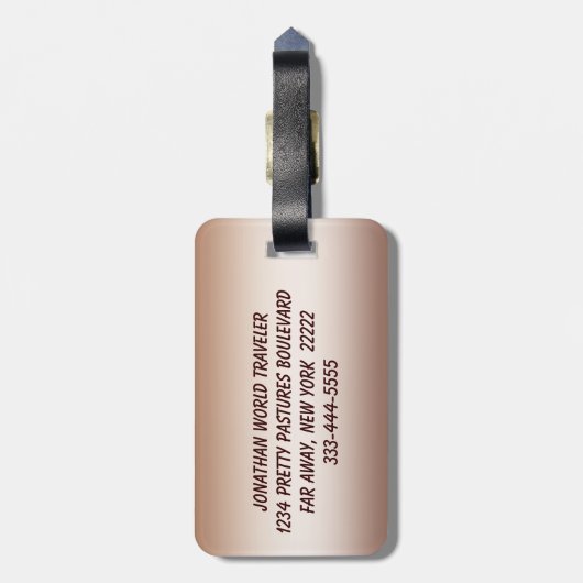 Paarden in de winter bagagelabel (Achterkant verticaal)