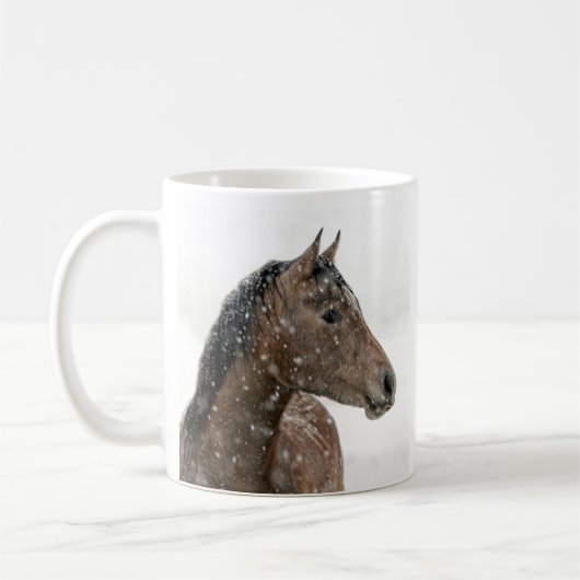 Paarden in de winter koffiemok (Links)