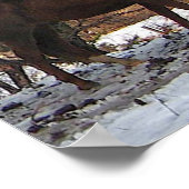 Paarden in de winter poster (Hoek)