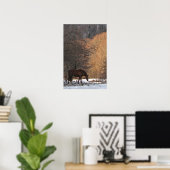 Paarden in de winter poster (Thuiskantoor)