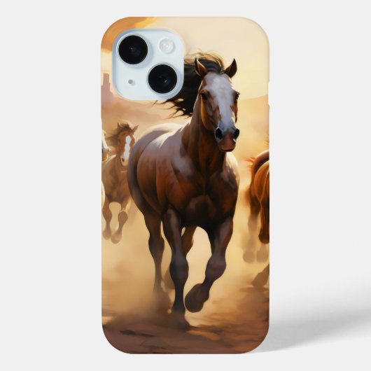 Paarden in de woestijn Case-Mate iPhone case (Achterkant)
