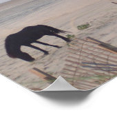 Paarden in de zand poster (Hoek)