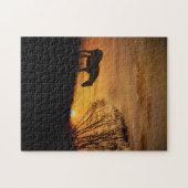 Paarden in de zon legpuzzel (Horizontaal)