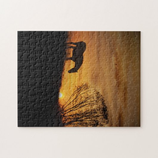 Paarden in de zon legpuzzel (Horizontaal)