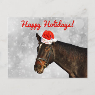 Paarden in een Briefkaart met kerstPet