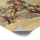  paarden in een circus poster (Hoek)