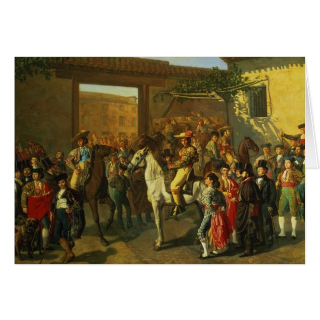 Paarden in een Courtyard (Voorkant Horizontaal)