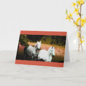 Paarden in een Dreamy Fantasy Kaart (Gele Bloem)