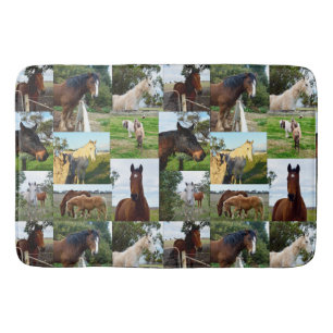 Paarden in een fotocollage badmat