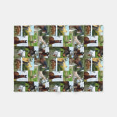 Paarden in een fotocollage fleece deken (Voorkant (Horizontaal))