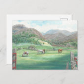 "Paarden in een grap." Briefkaart (Voorkant / Achterkant)