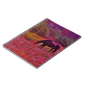 Paarden in een kaleidoscoop gekleurd veld notitieboek (Linkerzijde)