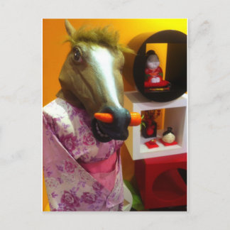 Paarden in een Kimono Briefkaart