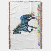 Paarden in een kleurenrun deken (Voorkant Verticaal)