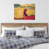 Paarden in een landschap, 1910 canvas afdruk (Insitu (Slaapkamer))