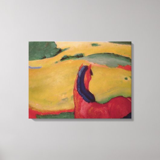 Paarden in een landschap, 1910 canvas afdruk (Voorkant)