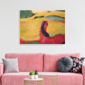 Paarden in een landschap, 1910 canvas afdruk (Insitu (Woonkamer))