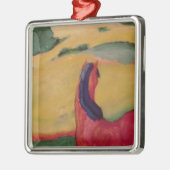 Paarden in een landschap, 1910 metalen ornament (Links)