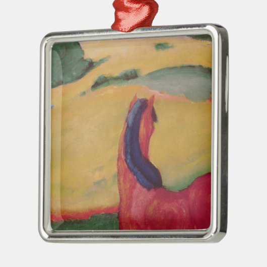 Paarden in een landschap, 1910 metalen ornament (Links)