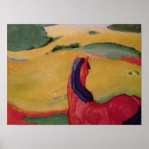 Paarden in een landschap, 1910 poster