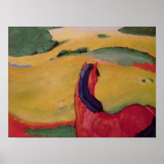 Paarden in een landschap, 1910 poster (Voorkant)