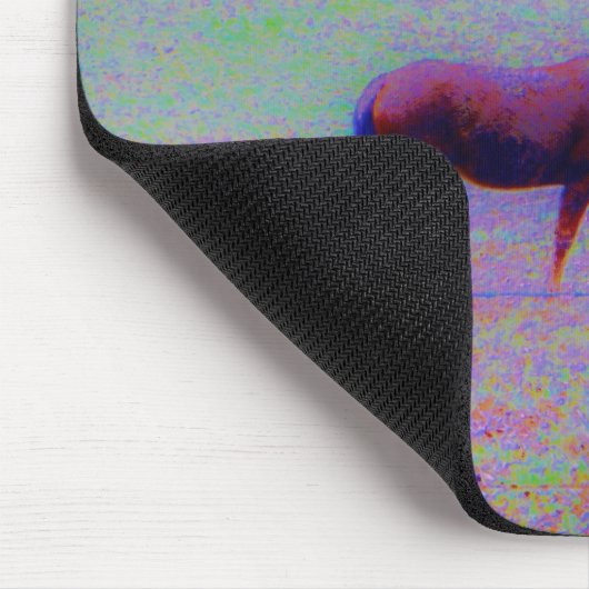 Paarden in een PAARS veld met een regenwand: naam  Muismat (Hoek)