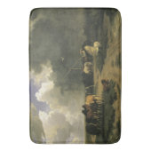 Paarden in een regenbui (paardachtigen) badmat (Voorkant Verticaal)